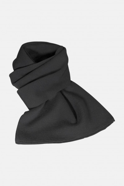 Strickschal aus 100% Schurwolle - Merino - schwarz
