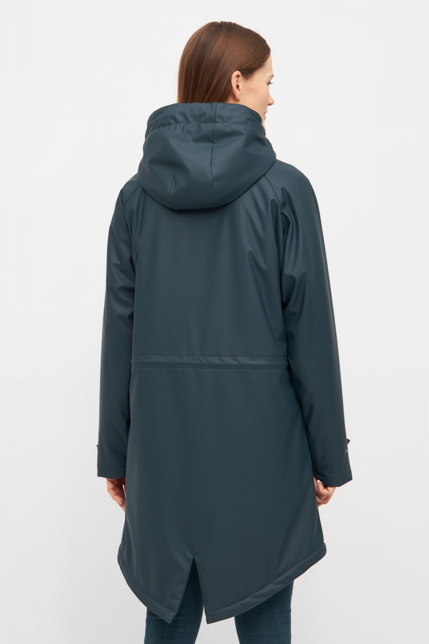 Derbe Friese Tidaholm Damen Regenmantel Dunkelblau Gefüttert