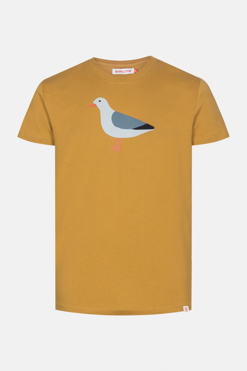 RVLT Revolution Sea Herren T-Shirt Yellow Möwe Gelb