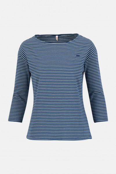 Blutsgeschwister My Marine Damen Shirt Sky Lines Blau Weiß Baumwolle Nachhaltig Blutsgeschwister My Marine Damen Shirt Sky Lines Blau Weiß Baumwolle Nachhaltig