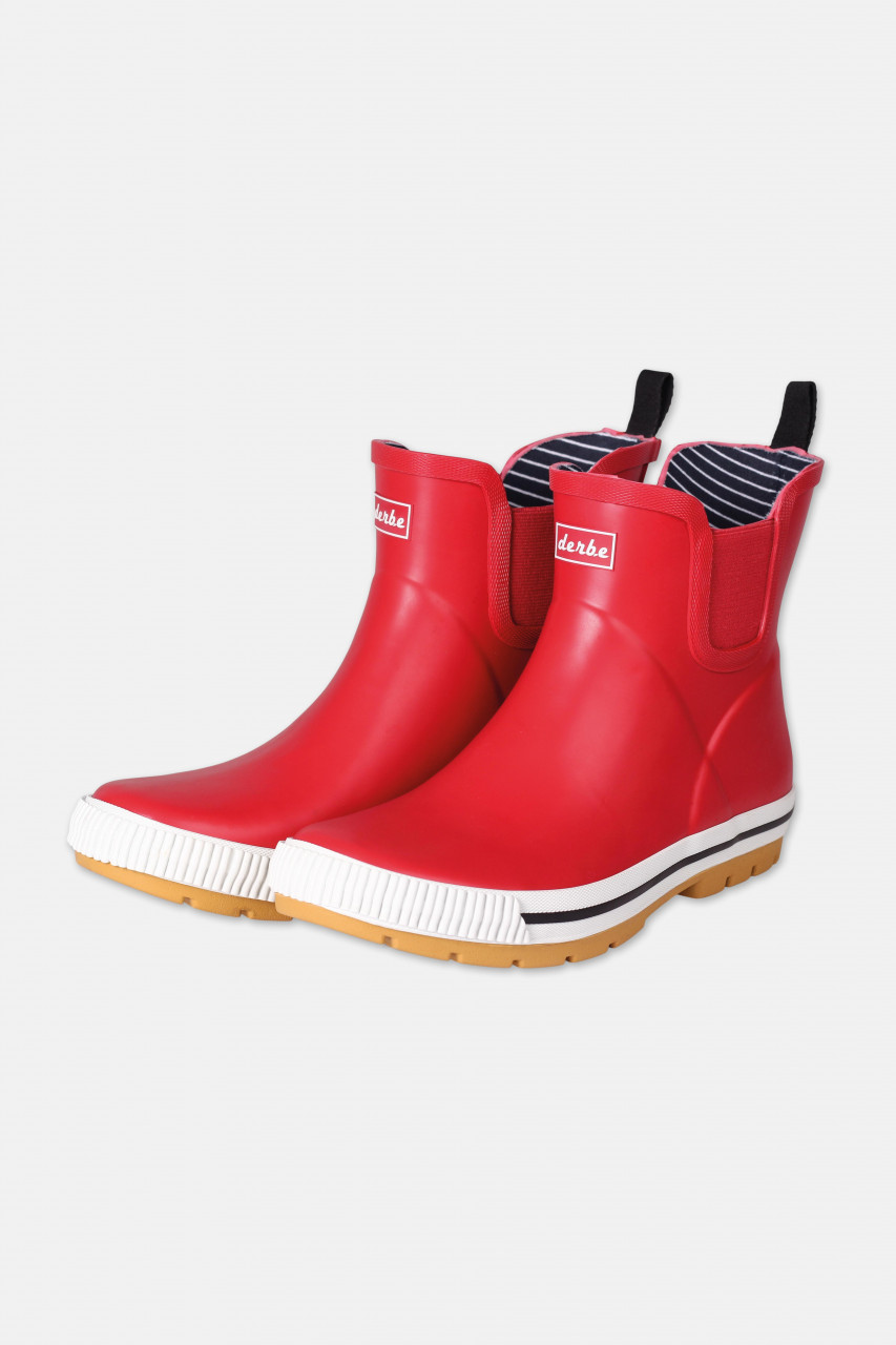 Derbe Wattpuuschen Eco Rot Gummistiefel Halbschuhe