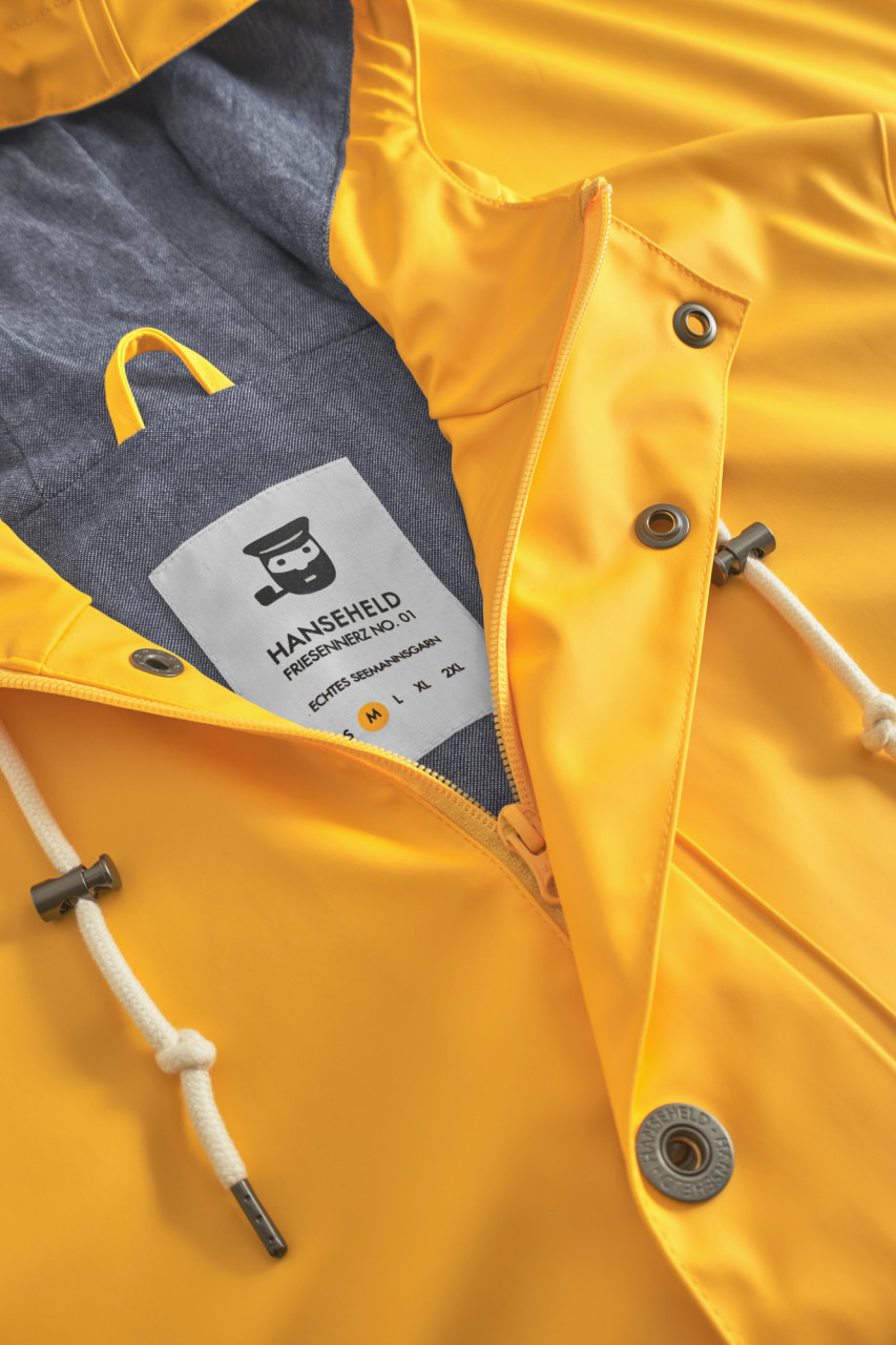 Detailbild von Friesennerz No 01 Gelb für Unisex von Hanseheld