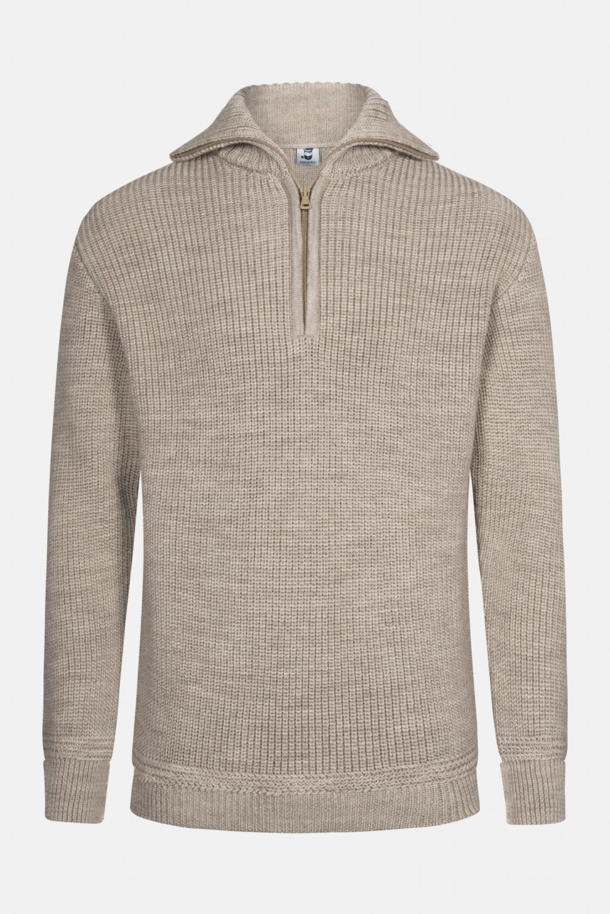 Troyer Wolle Beige für Herren von Hanseheld