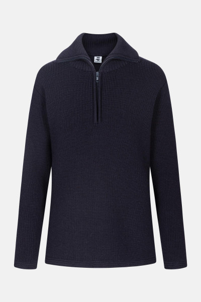 Damen Troyer Hanseheld Schurwolle Marine-Blau