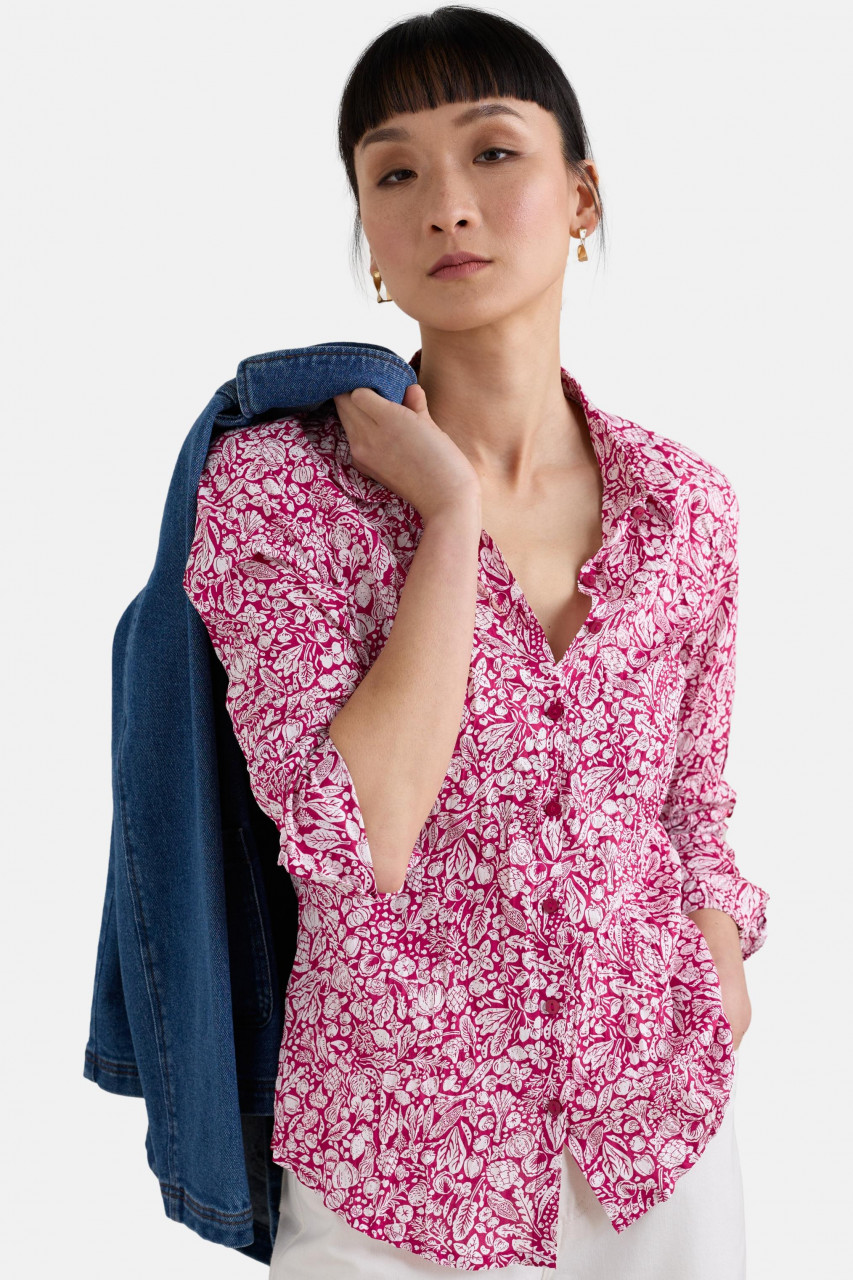 Seasalt Cornwall Larissa Damen Bluse Pink Rot Garten Gemüse