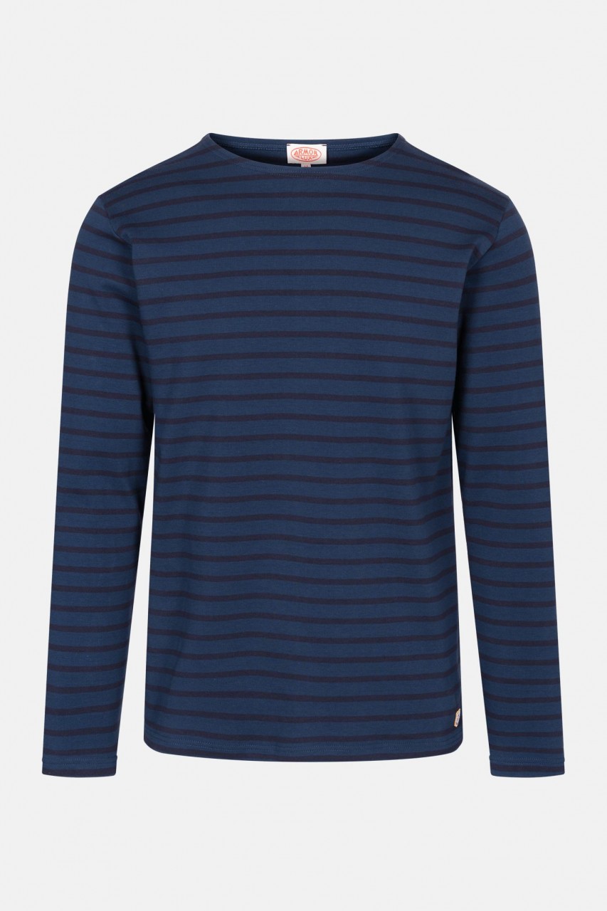 Armor Lux Herren Streifenshirt Houat Nachtblau Dunkelblau