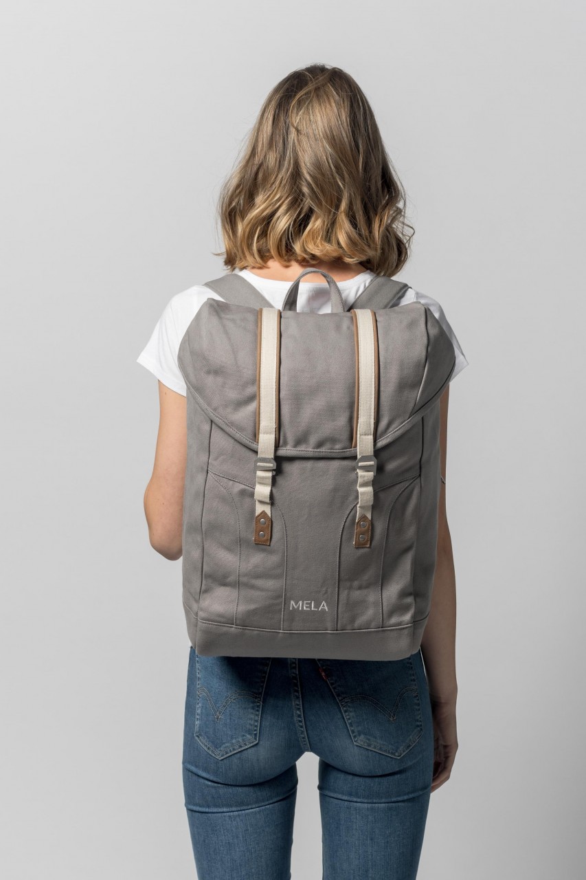MELA Rucksack MELA V Grau Baumwolle Fairtrade Bio