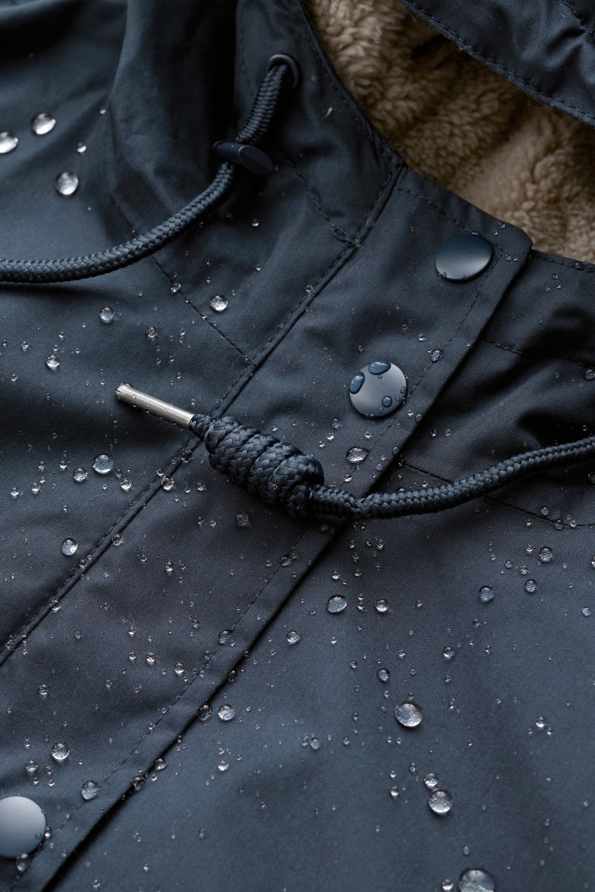 Detailbild von einer Regenjacke