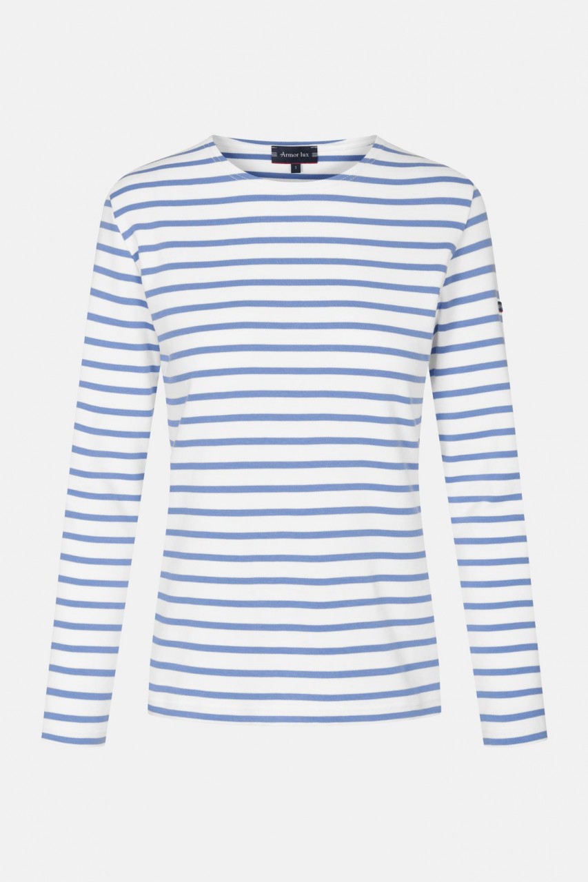 Armor Lux Lesconil Damen Streifenshirt Weiß Blau Blanc Orizzonte