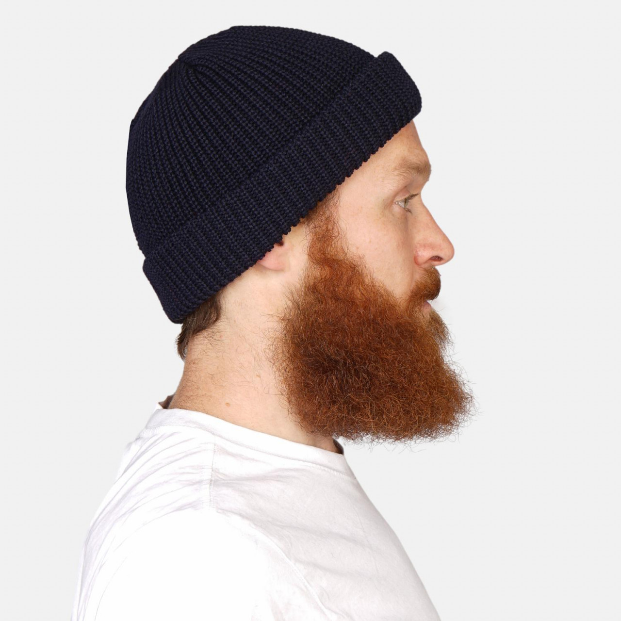 Troyermütze 100% Schurwolle Hanseheld - Strickmütze aus Wolle - Marine