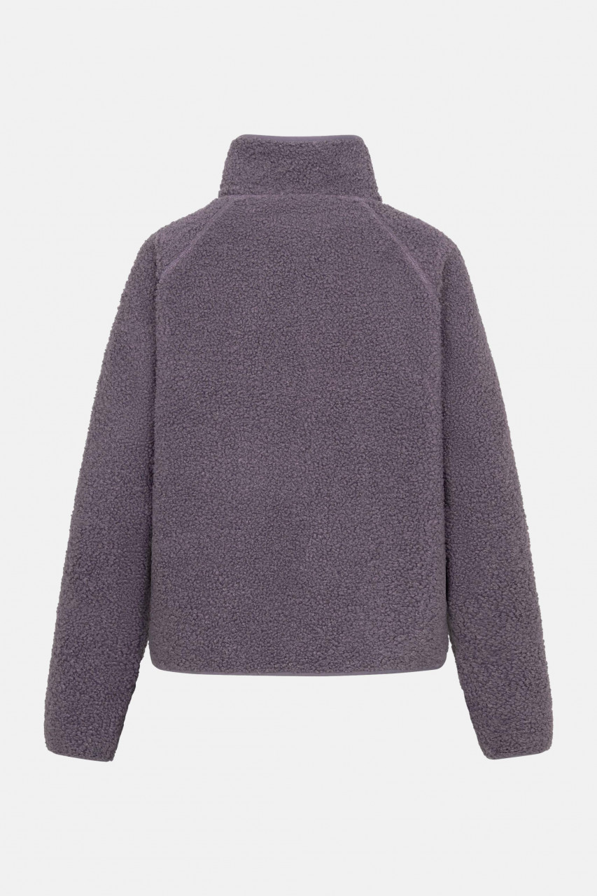 Derbe Damen Fleecejacke Kuschelby Lila Grau Teddy