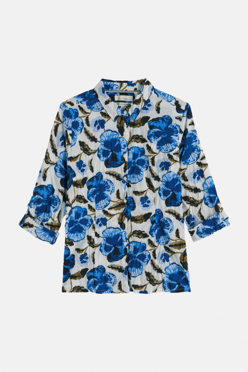 Seasalt Bluse Larissa Damen Weiß Blau Blumen Spring