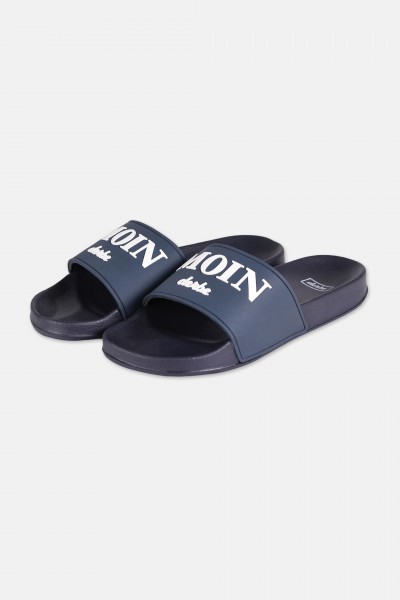 Derbe Buddellette Moin Schlappen Latschen Marine Blau
