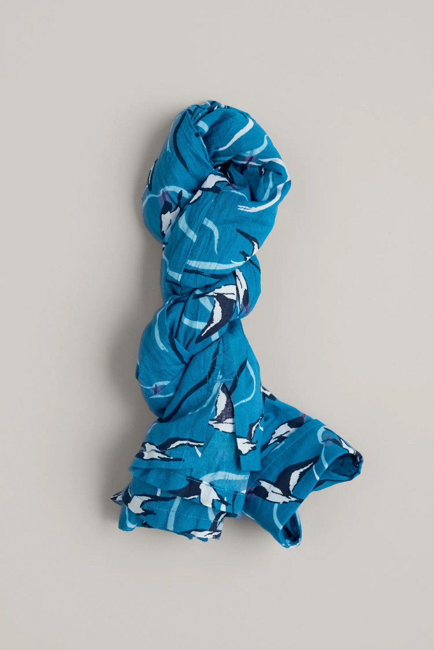 Seasalt Cornwall Bluse Larissa Damen Blau Vögel