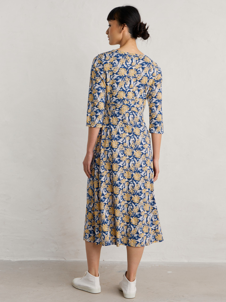 Seasalt Cornwall Kleid Chapelle Damen Blau Gelb GOTS