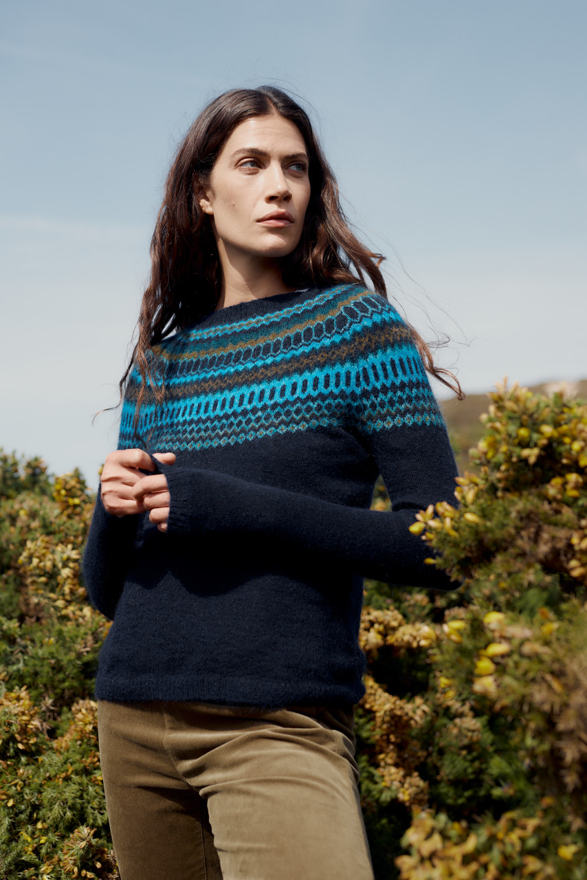 Seasalt Cornwall Pullover Annik Damen Blau Fairisle
