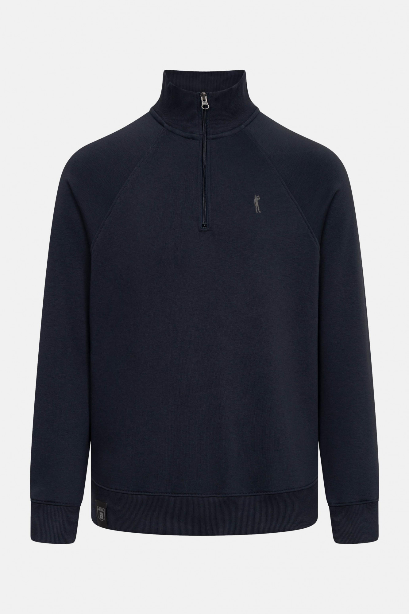 Derbe Halfzip Basic Kippes Herren Dunkelblau Sweatshirt GOTS