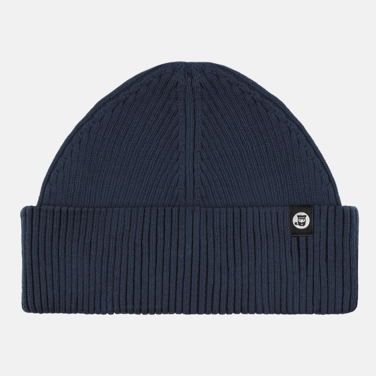 Strickmütze Sebär Rippstrick Blau für Unisex von Hanseheld