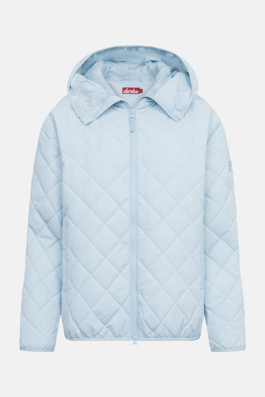 Derbe Übergangsjacke Quiltby Short Damen Hellblau Steppjacke