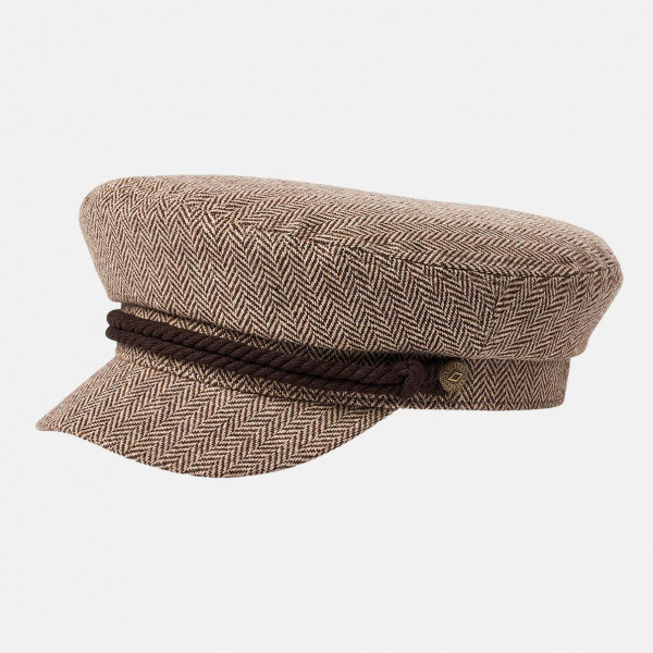 Brixton Fiddler Cap Elbsegler Fischgrat Beige Braun Dark Earth Sand