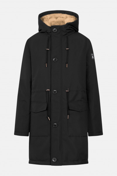 Derbe Festholm Damen Winterjacke Schwarz Caramel