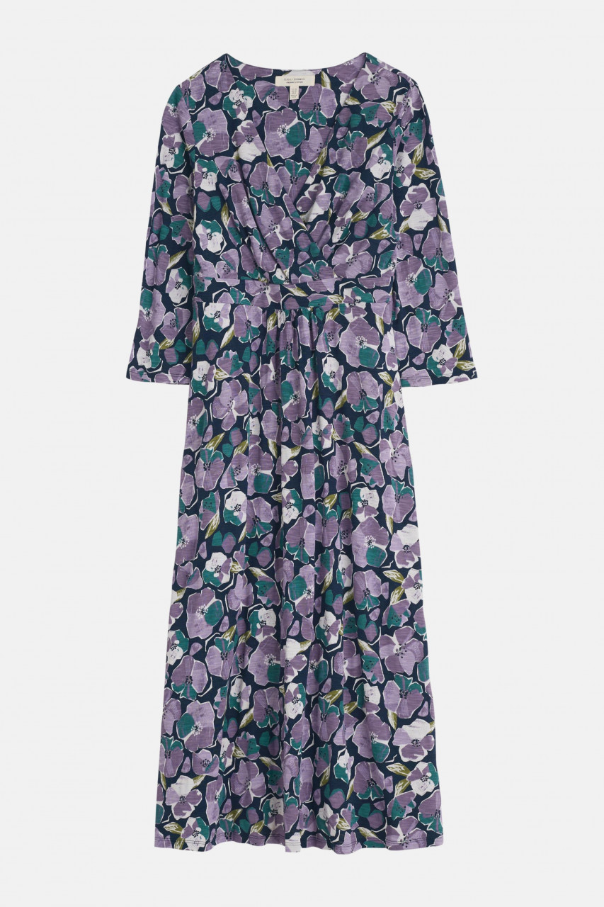 Seasalt Kleid Chapelle Damen Blumen Lila Blau Paper GOTS Organic