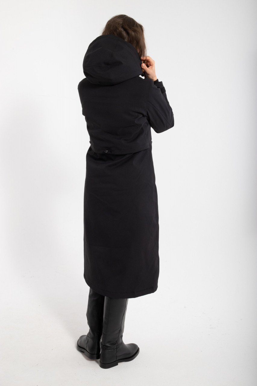 Danefae Danesandur Winter Coat Damen Wintermantel Black Schwarz