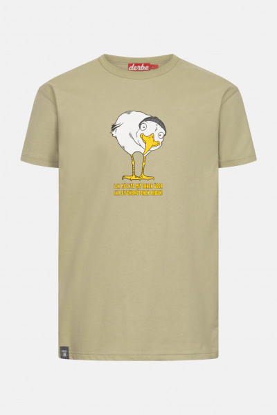 Derbe T-Shirt Brötchenmöwe Herren Hellgrün GOTS Organic