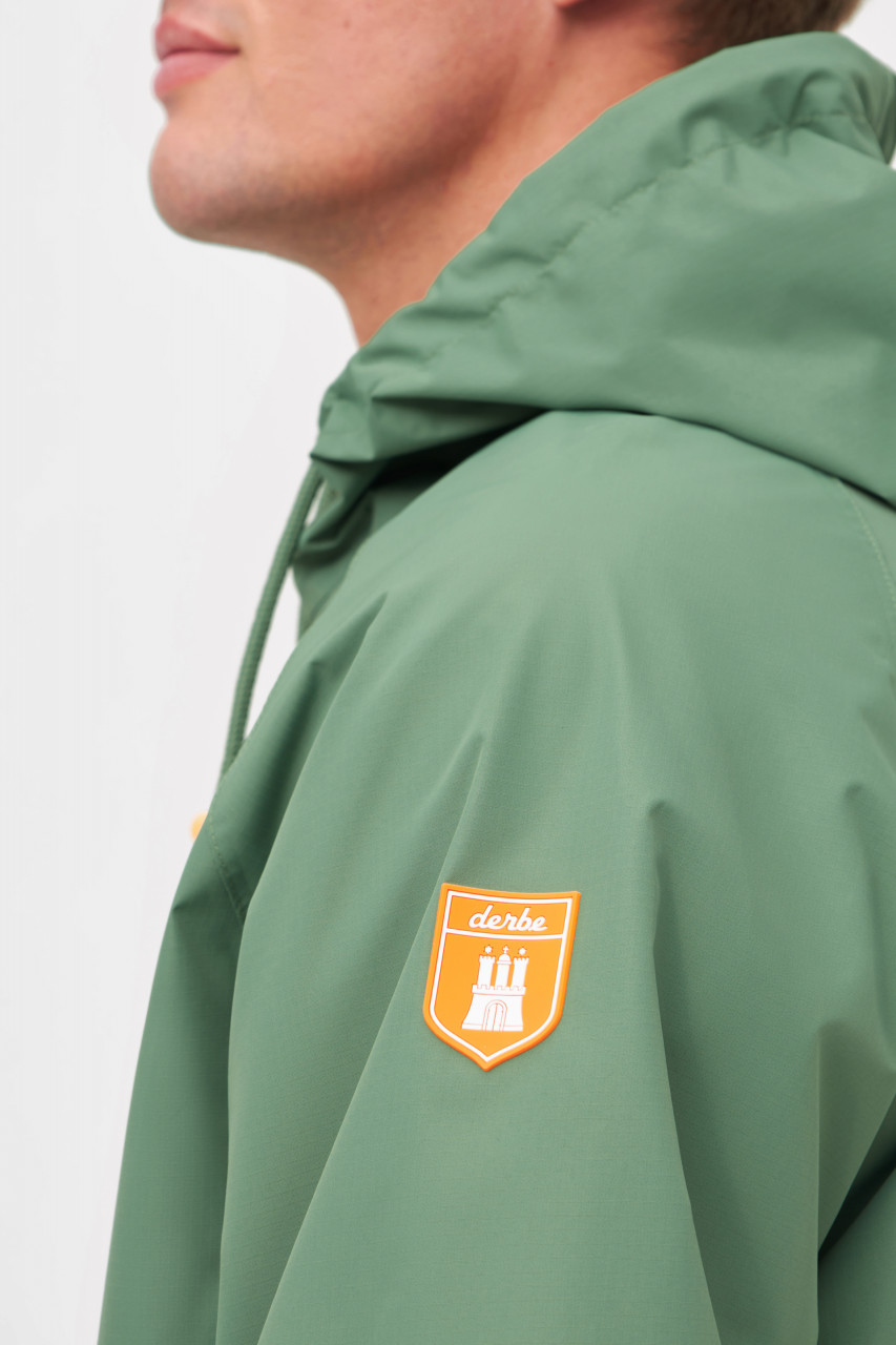 Derbe Regenjacke Packby Herren Grün Packbar