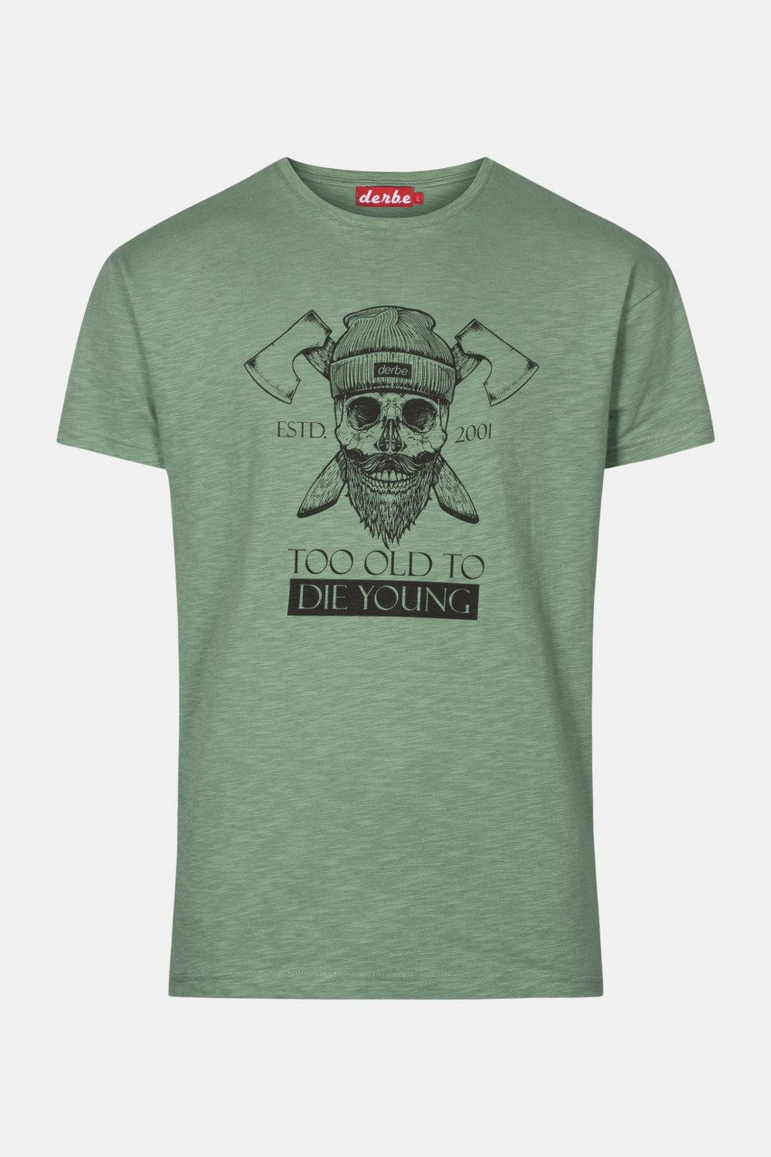 Derbe Too Old To Die Young Herren T-Shirt Grün