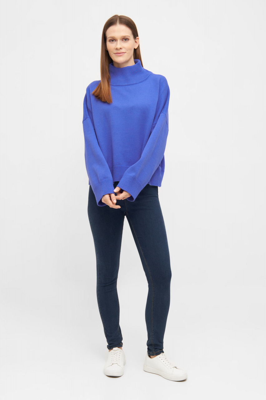 Derbe Strick-Pullover Basic Damen Lila