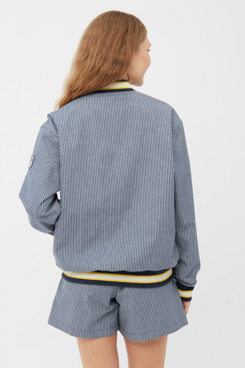 Derbe Bomberjacke Fishers Blousby Damen Blau Weiß Gestreift Blouson