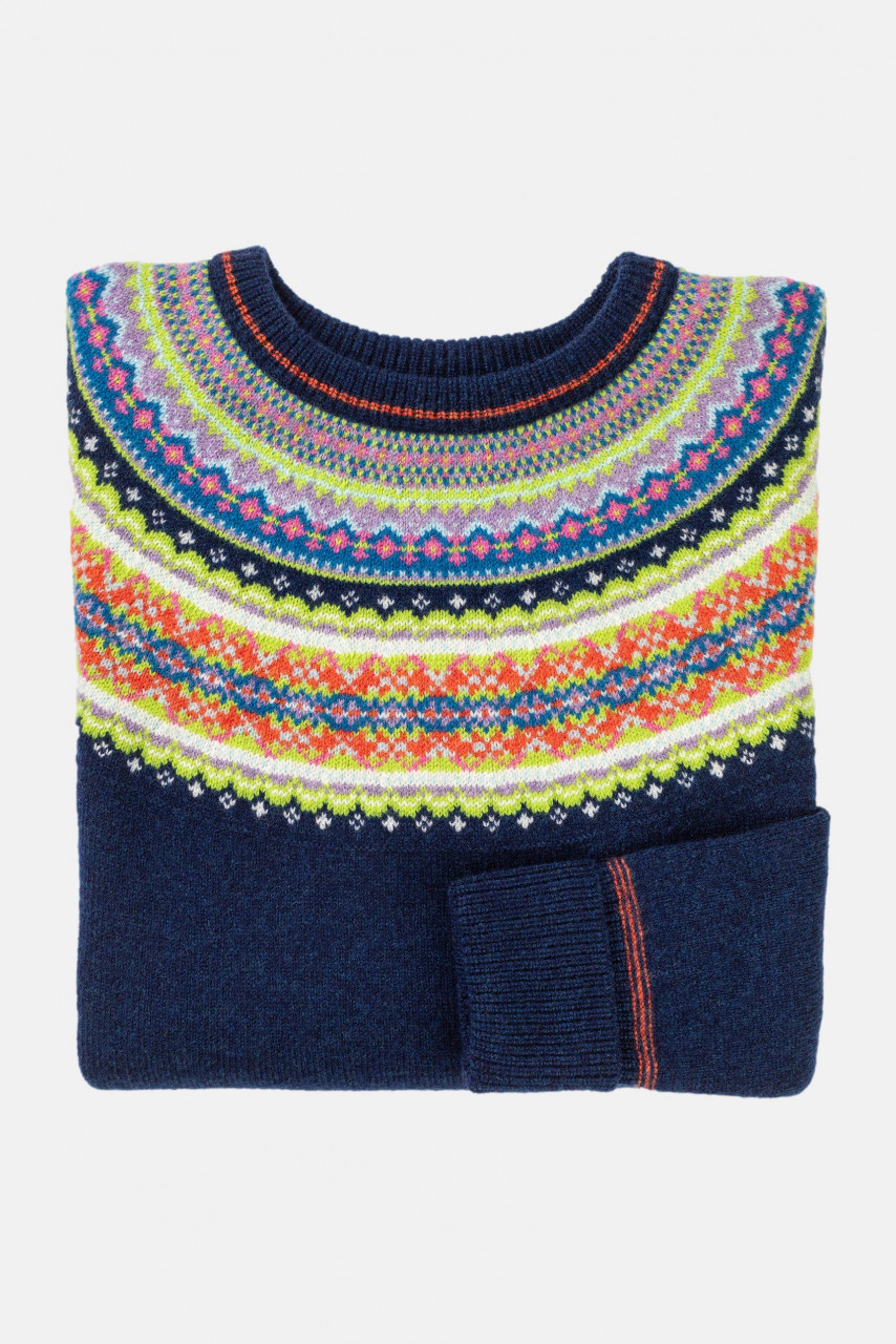 ERIBÉ Pullover Alpine Breeze Damen Blau Fairisle