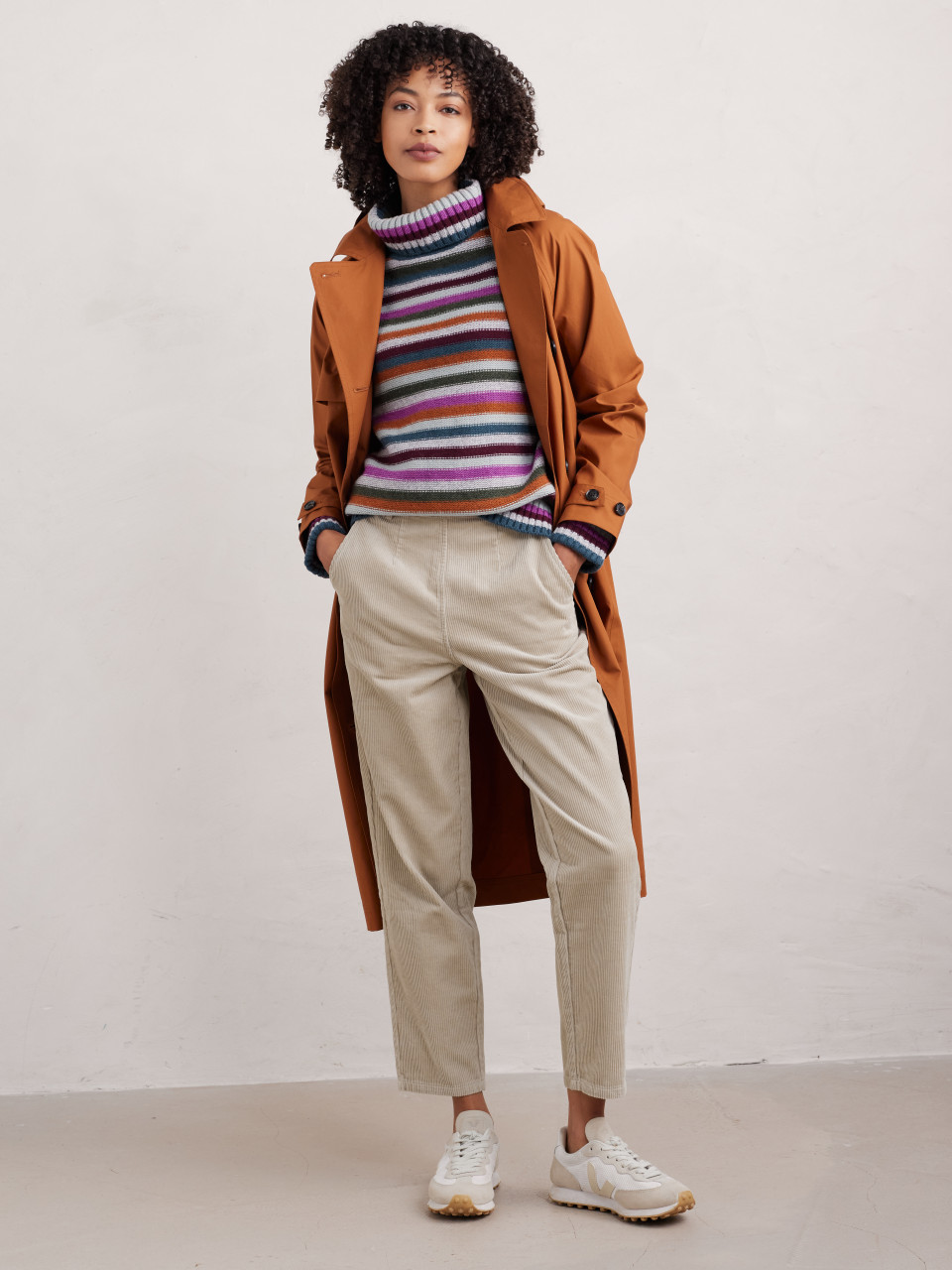 Seasalt Cornwall Pullover Braque Damen Lila Petrol Orange Gestreift