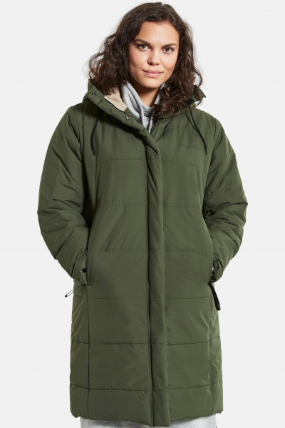 Didriksons Sandra Damen Winterparka Deep Green Oliv Grün