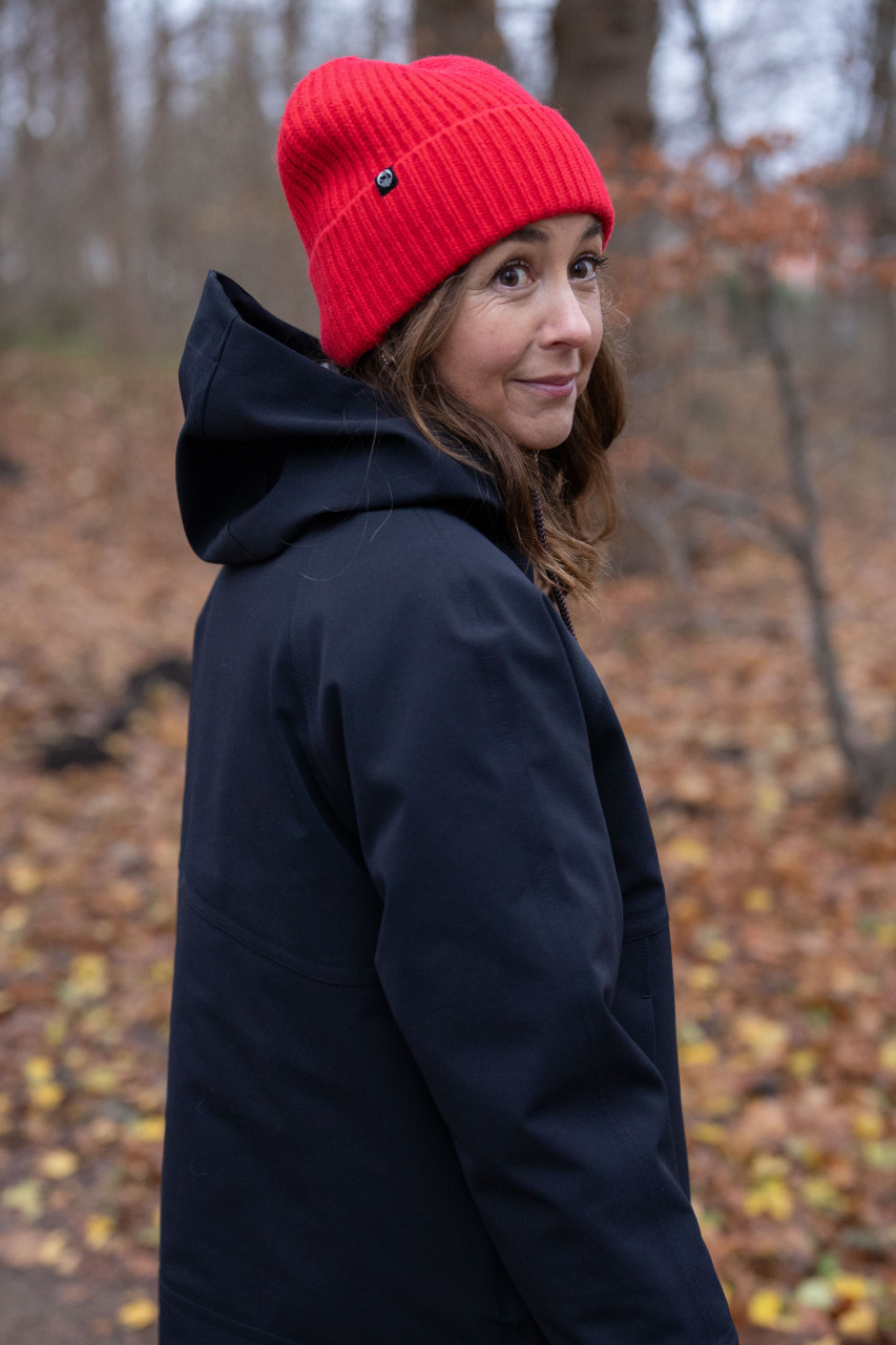 Danefae Wintermantel Daneroyal Damen Schwarz Regenjacke Steppjacke Extra Lang