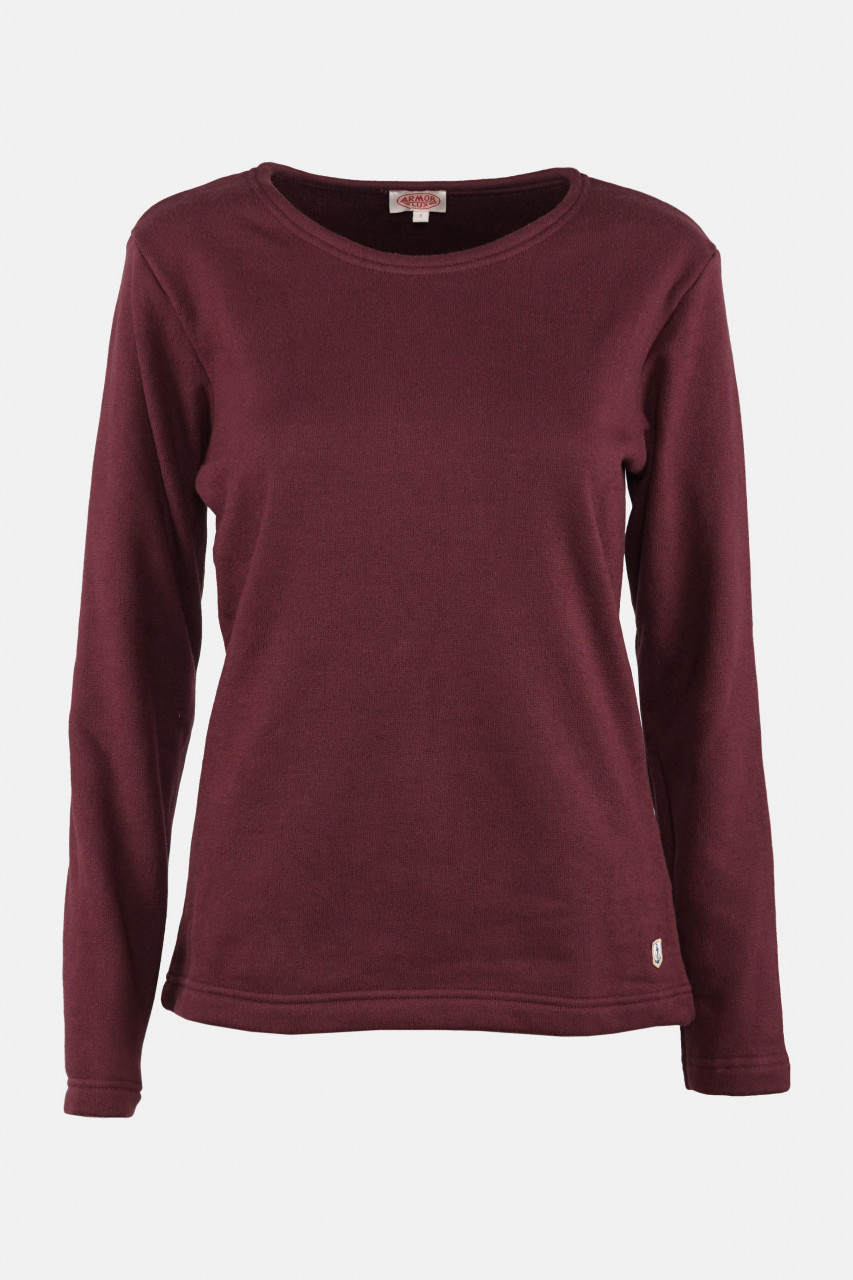 Armor Lux Uni Damen Sweatshirt Weinrot Mariniere