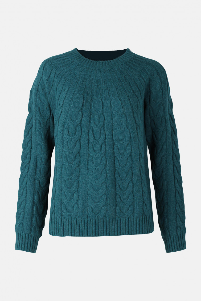 Danefae Strickpullover Danecables Damen Petrol