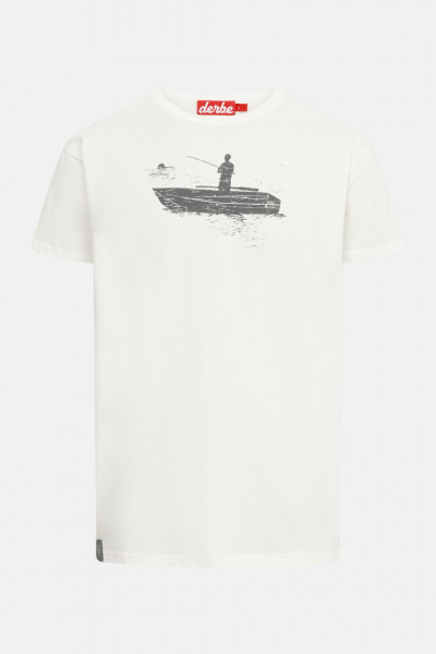 Derbe T-Shirt Angler Herren Weiß