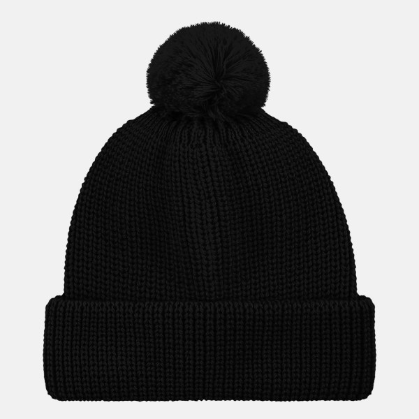 Pudelmütze Wolle Schwarz für Unisex von Hanseheld