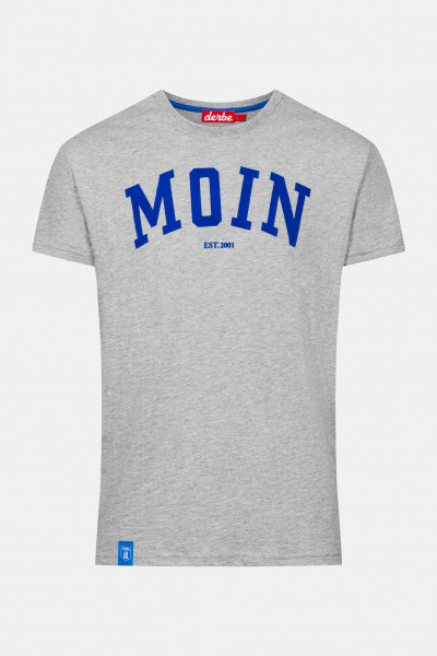Derbe Moin Herren T-Shirt Grey Melange Grau