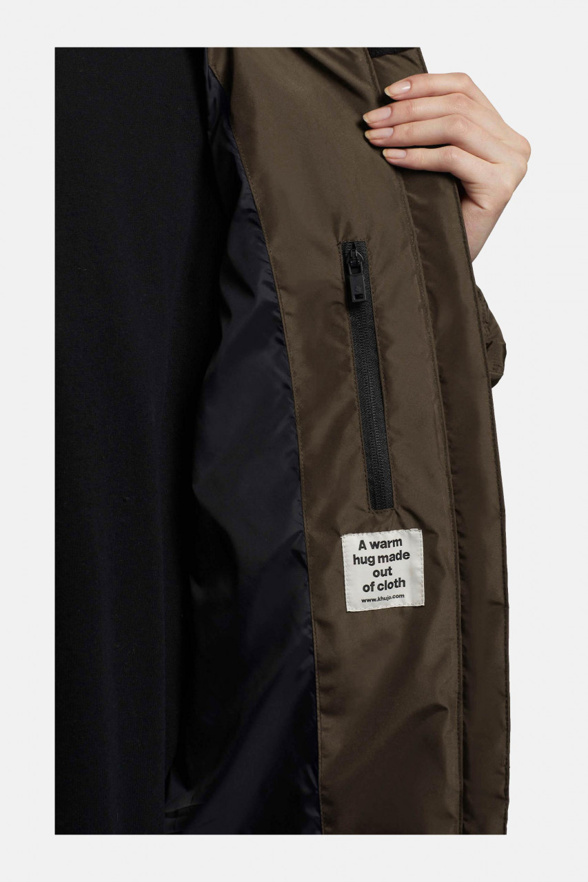 Khujo Soulani 3 Damen Wintermantel Oliv Grün