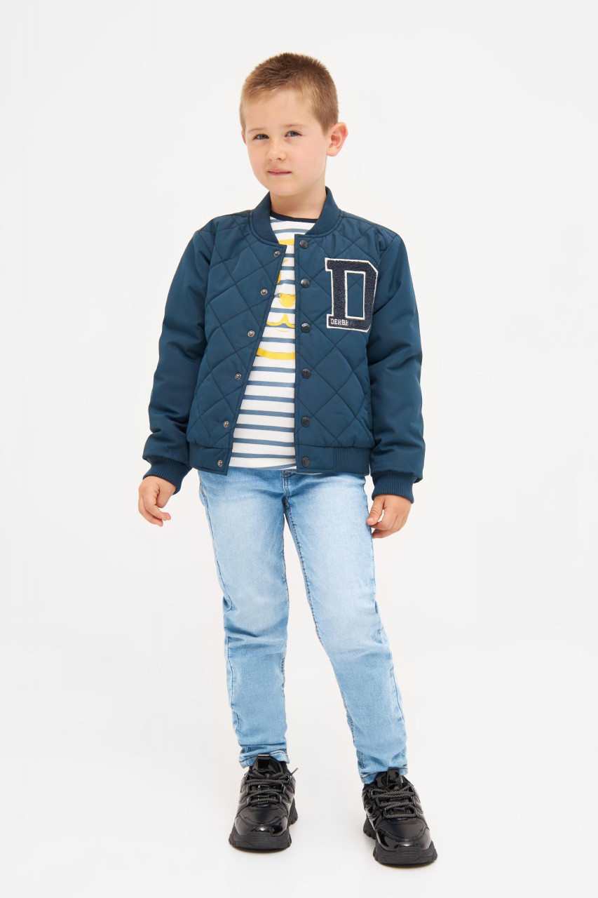 Derbe Quiltby College Kids Jacke Kinder Navy Dunkel Blau Nachhaltig