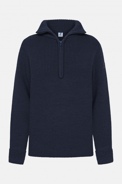 Damen Troyer Merino Blau GOTS