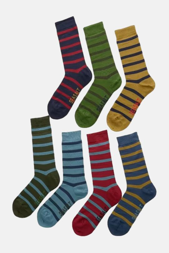 Seasalt Cornwall Socken Sailor Herren Geschenk Box Gestreift Maritim