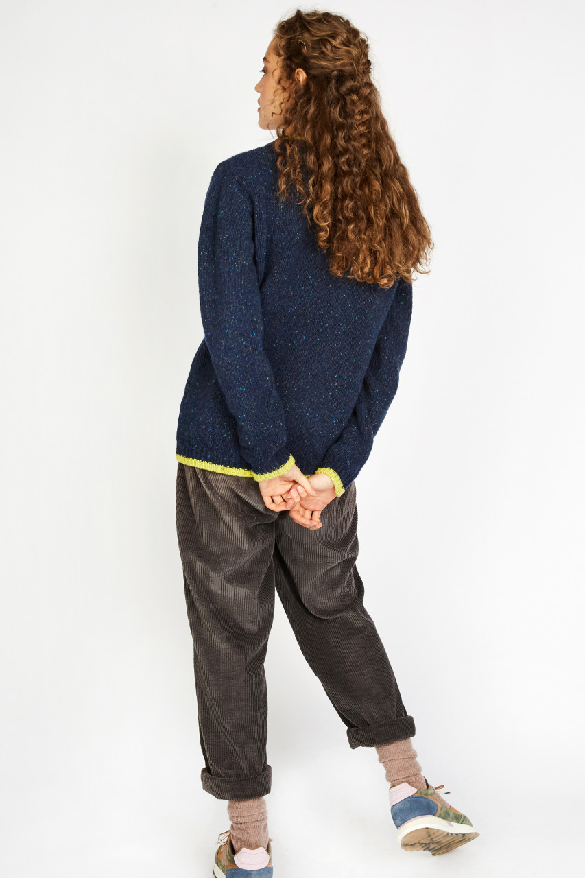 IrelandsEye Pullover Slaney Damen Blau Navy Gelb