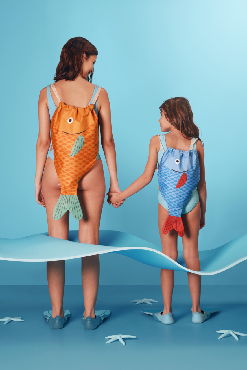 Don Fisher Fisch Kinder Rucksack Hellblau Türkis Wasserabweisend