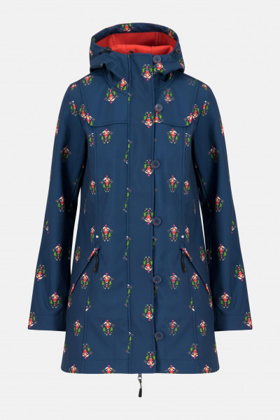 Blutsgeschwister Wild Weather Damen Softshell Mantel Mountain Maid Blau Bergmädchen Übergangsjacke