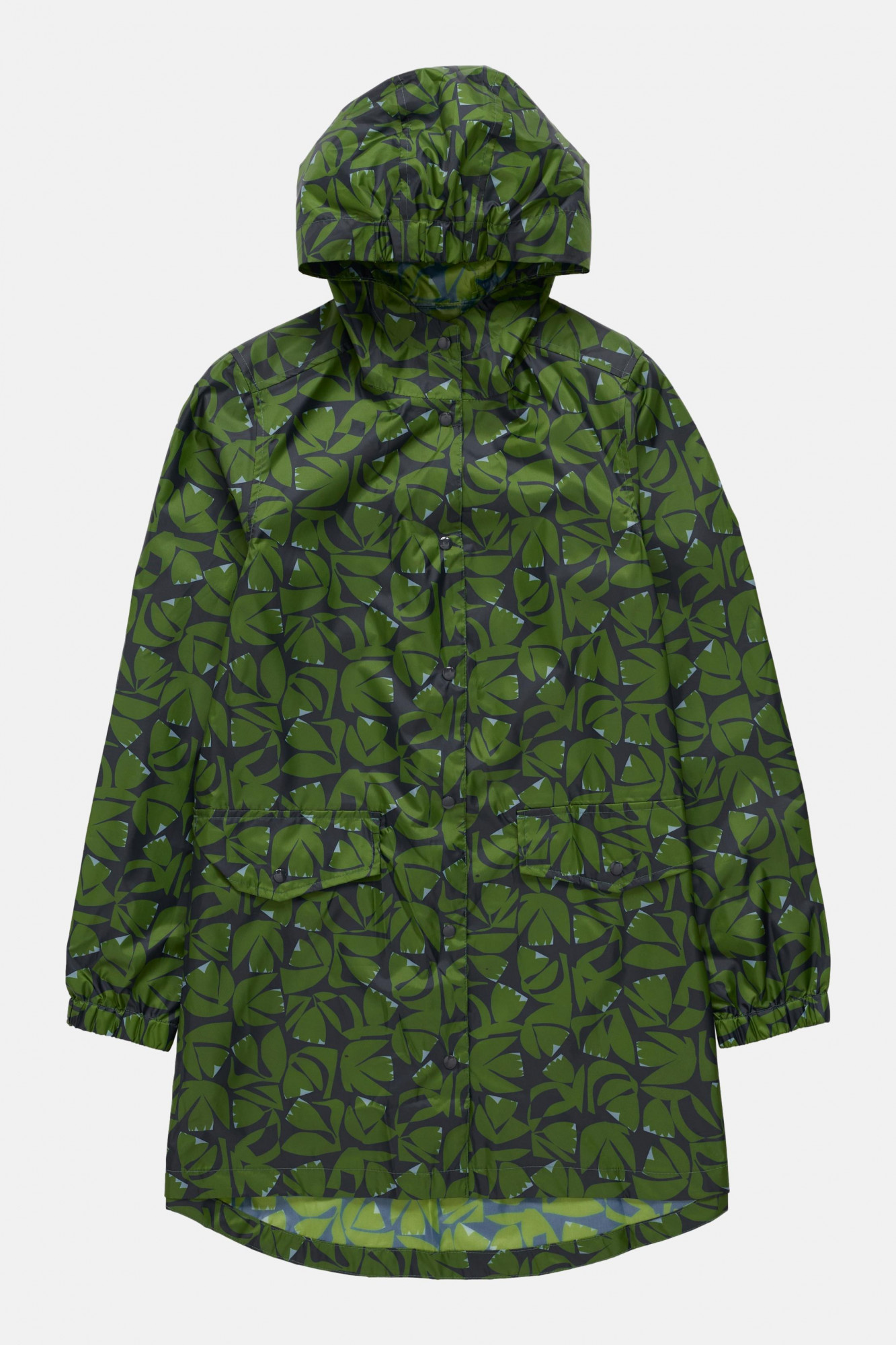 Seasalt Regenjacke Pack Damen Grün Blätter Forest Packbar
