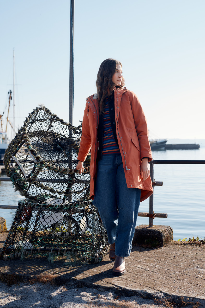 Seasalt Cornwall Regenjacke Plant Hunter Damen Braun Orange Hazel Winterjacke